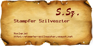 Stampfer Szilveszter névjegykártya