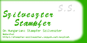 szilveszter stampfer business card